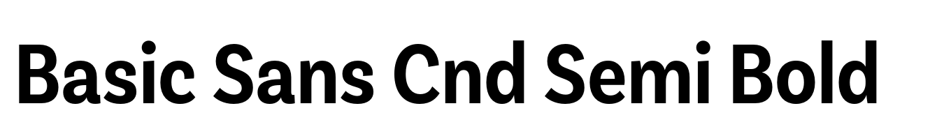 Basic Sans Cnd Semi Bold